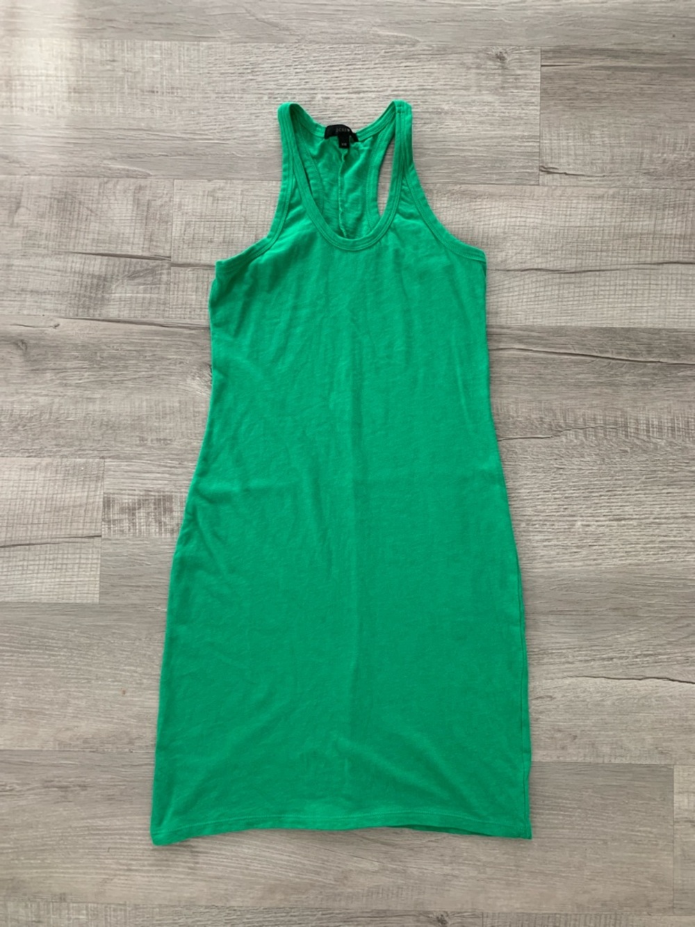 J. Crew Bright Green Racerback Dress, size XXS.